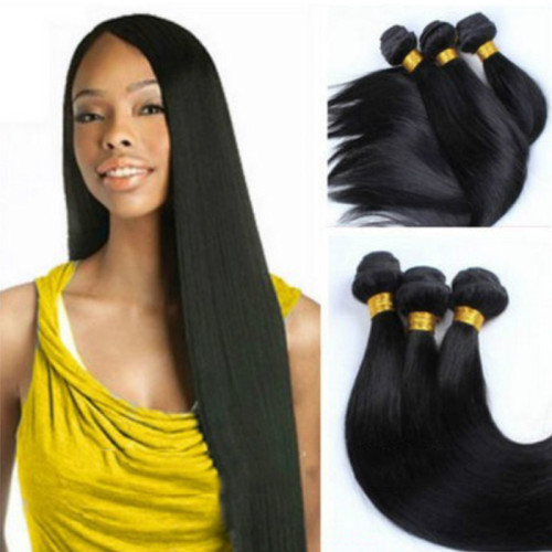 Wig female straight chemical fiber hair curtain simulation hair human hair hair bundle
