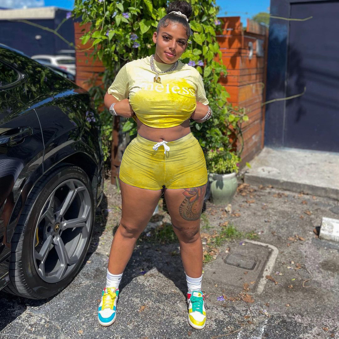 Wholesale Summer Women's Casual Shorts Plus Size Two Piece Set Global