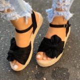 Women Fashion Bow Fish Mouth Buckle Sandals
