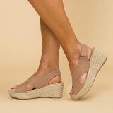 Women New Wedge Heel Hemp Rope Shoes