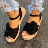 Women Fashion Bow Fish Mouth Buckle Sandals