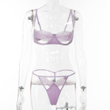 Sexy Lace Underwire Bikini Lingerie Set