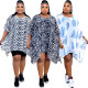 Plus Size Women Printed Chiffon Dress