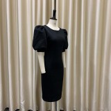 Women's Summer Puff Sleeve bodycon Sexy Banquet Dress Skirt Dress