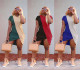 women's summer sexy contrast color slit dress