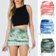 Women's Knitted Skirt Rib Drawstring Sexy Tie Dye slim Skirt