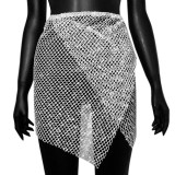 Falda sexy de discoteca transparente para mujer