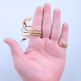 Diamond Scorpion Double Ring Bracelet
