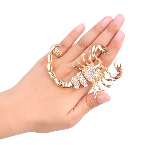 Bracelet Double Anneau Scorpion Diamant