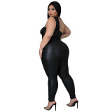 Conjunto de pantalones sexy de dos piezas ajustados y ajustados de gran tamaño para mujer