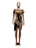 Cute Sexy Fashion Trend Leopard Print Mini Dress