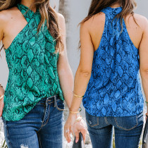 Women Halter Neck  Print Vest