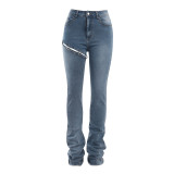 Women Summer Street Style  detachable  fashion Slim Jeans