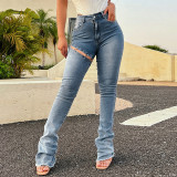Women Summer Street Style  detachable  fashion Slim Jeans