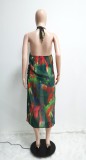 Women Summer Tie Dyed Print Swimwear 3 Piece Set
