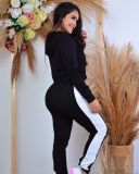 Women's Casual Sports Suit Fall/Winter Colorblock Fashion Loose Long Sleeve Two Piece