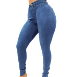 Women's High Waist Slim Fit Denim Tight Pants