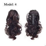 Women Curly Hair Wig  Grab Clip Ponytail  (Including 3 Sets)