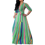 Women Summer Elegant Printed Maxi Dress