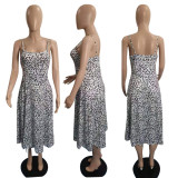 Ladies Fashion Sexy Sling Print Dress