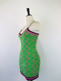 Women Fashion Sexy knitting Dress Low Back Straps Summer Dress