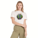 Summer Women Cotton Round Neck Print Short Sleeve T-Shirt