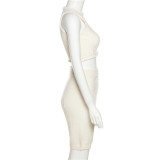 Gilet senza maniche semitrasparente sexy da donna estiva + pantaloncini a due pezzi