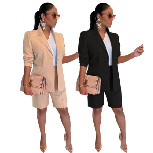 Women's Suit Jacket Shorts Two Piece Spring/Summer Casual Suit