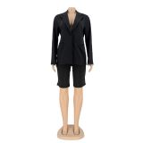 Women's Suit Jacket Shorts Two Piece Spring/Summer Casual Suit