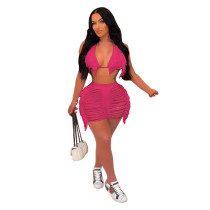 Women's Casual Knitting Bikini Shorts Set