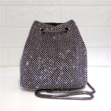 Casual Rhinestone Bucket Bag Crossbody Fashion Diamond Encrusted Women's Bag Shoulder Bag