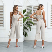 Mono de tirantes sin espalda sin mangas de verano para mujer