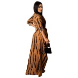 Women Casua lFashion Print Long Dress