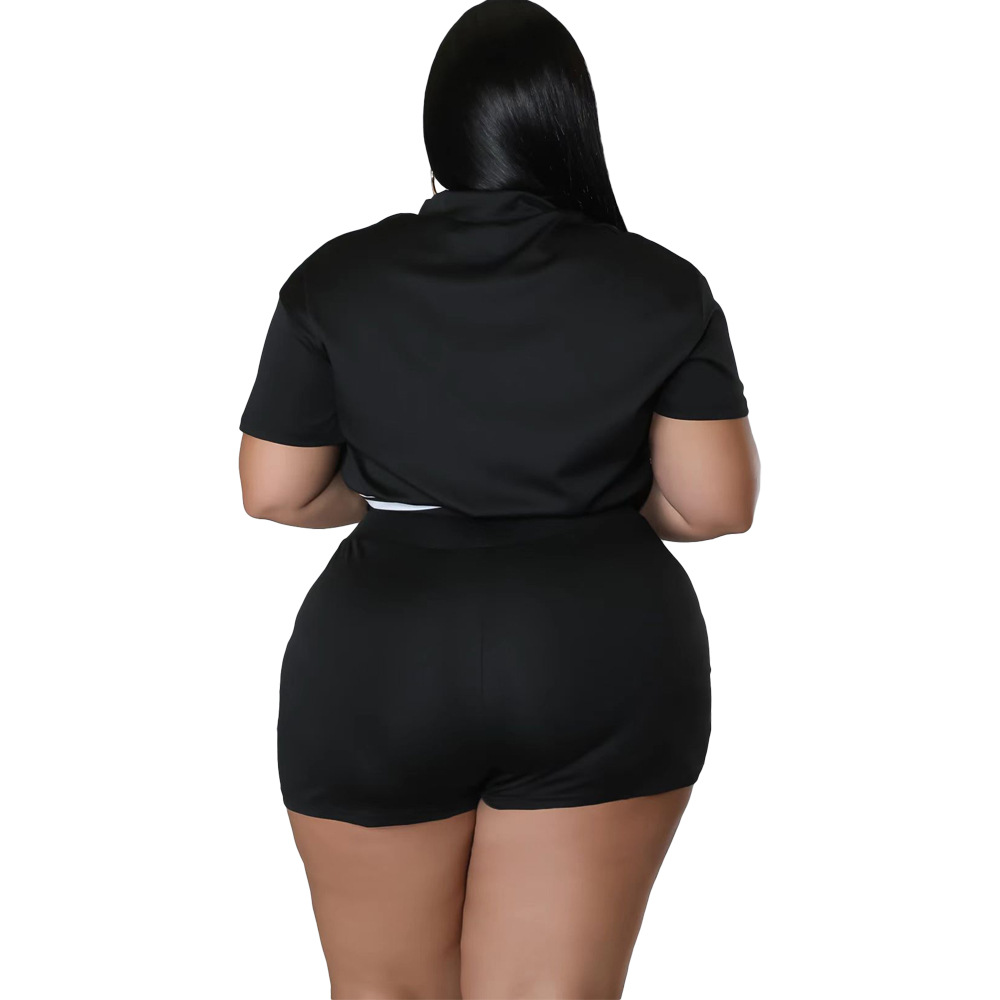Summer Embroidered Letters Tracksuit Set For Women Strapless Shapewear  Bodysuit Shorts And Cotton Shorts, Plus Size 2X, Casual Black Sweatsuit  From Sell_clothing, $20.27