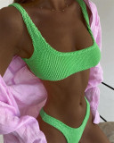 Women Bikini Macaron ColorTwo Pieces Swimwear