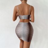 Chic Premium Sleeveless Dress Women's Summer Low Back Sling Bodycon Dress