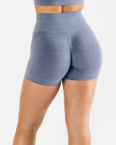 Pantaloncini da yoga fitness jacquard laterali da donna