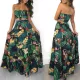Summer beach print Top+Ruffles Dress two-piece