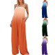 Plus Size Women summer Casual loose sleeveless Jumpsuit