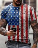 Men'S Flag Day 3D Print Short Sleeve T-Shirt
