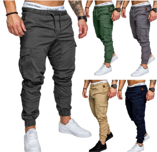 Pantalones de chándal elásticos casuales de moda para hombres