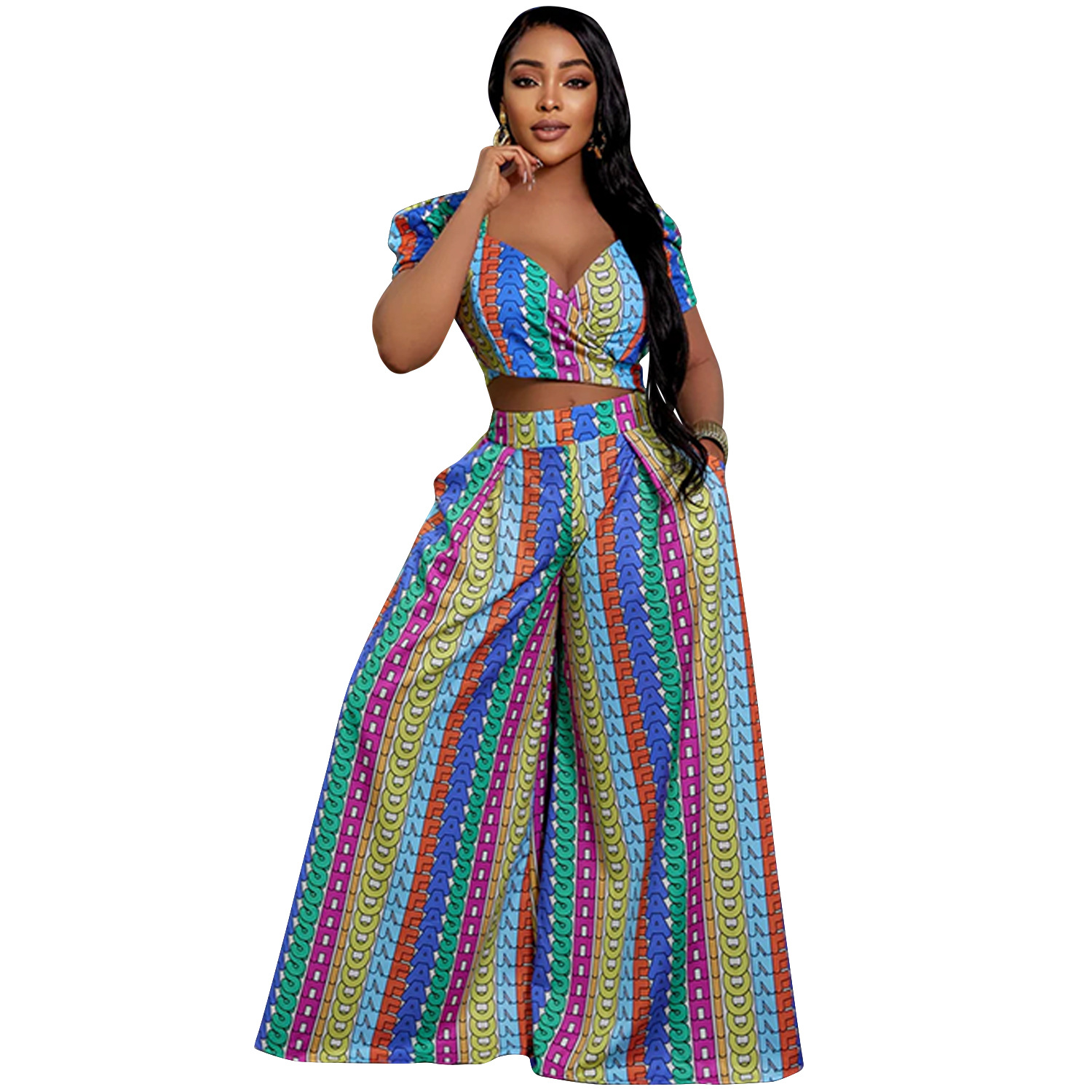 Fashion 2 Piece Set Black Crop Top And Palazzo Short For Ladies Palazzo And  Top | Jumia Nigeria