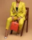 Solid Color Suit Long Sleeve Chic Career Casual Pant Set
