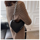 Leopard Print Trendy Bag Women's Heart Shaped Irregular Chain Armpit Bag Women's zebra print Shoulder Bag