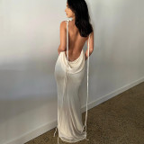 Women's Summer Fashion Sexy Lace-Up Slim Chic Dress