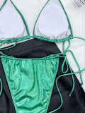 Women Green Sexy Bikini Swimwear