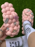 Sandals and slippers Unisex  shoes Lychee shoes Bubble shoes Peanut shoes Hole shoes bubble Slides