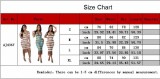 Women's fashion and sexy fringed wavy stripes crochet flower knitted women's dress