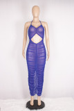 Women's mesh See-Through Cutout Sexy Slip Dress