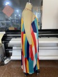 women's spring and summer long dress backless straps plus size dress